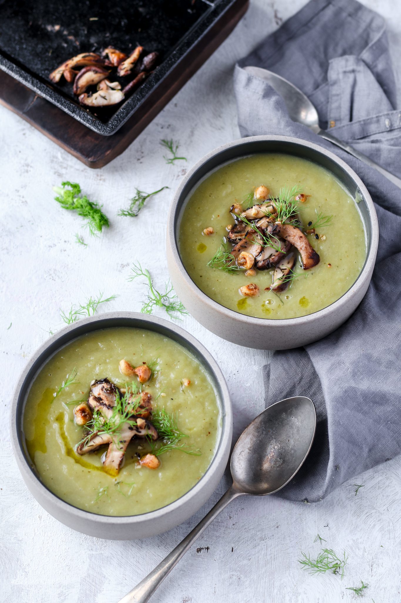 Leek and Fennel Soup with Shittake Mushrooms British Leeks