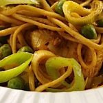 Leek and Chicken Noodles