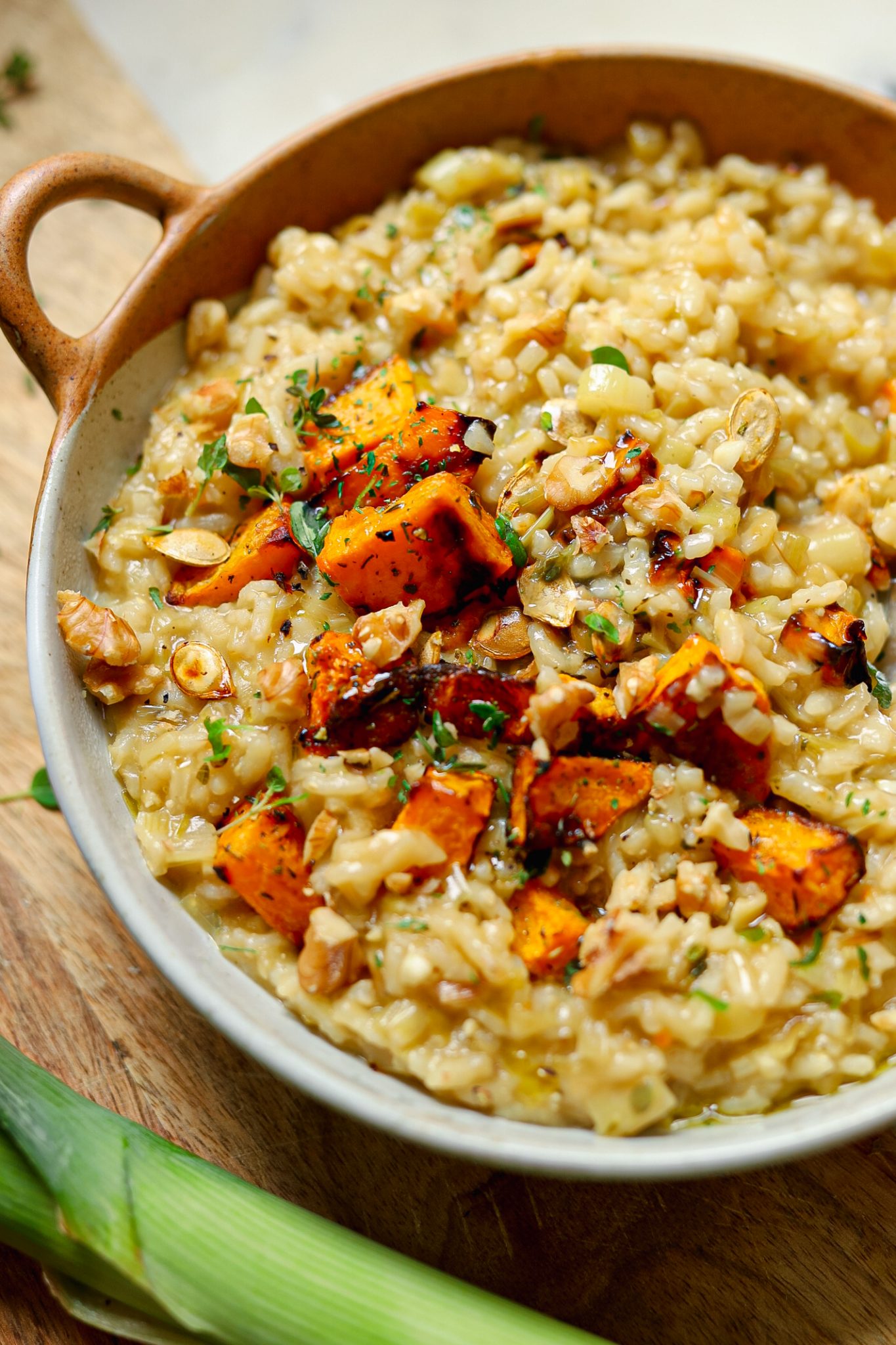 Roasted Pumpkin & Leek Risotto British Leeks