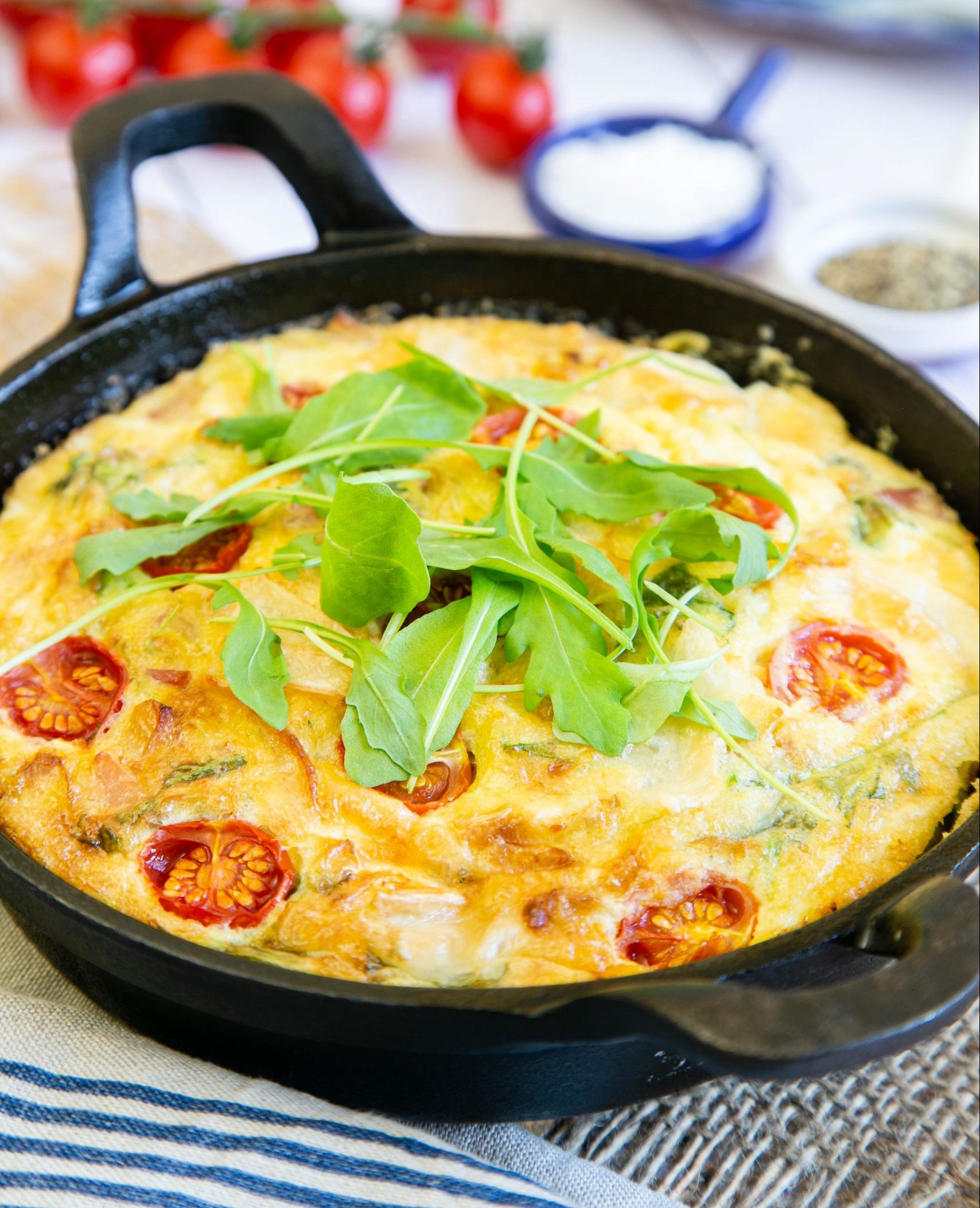 Baked Frittata with Leeks and Bacon