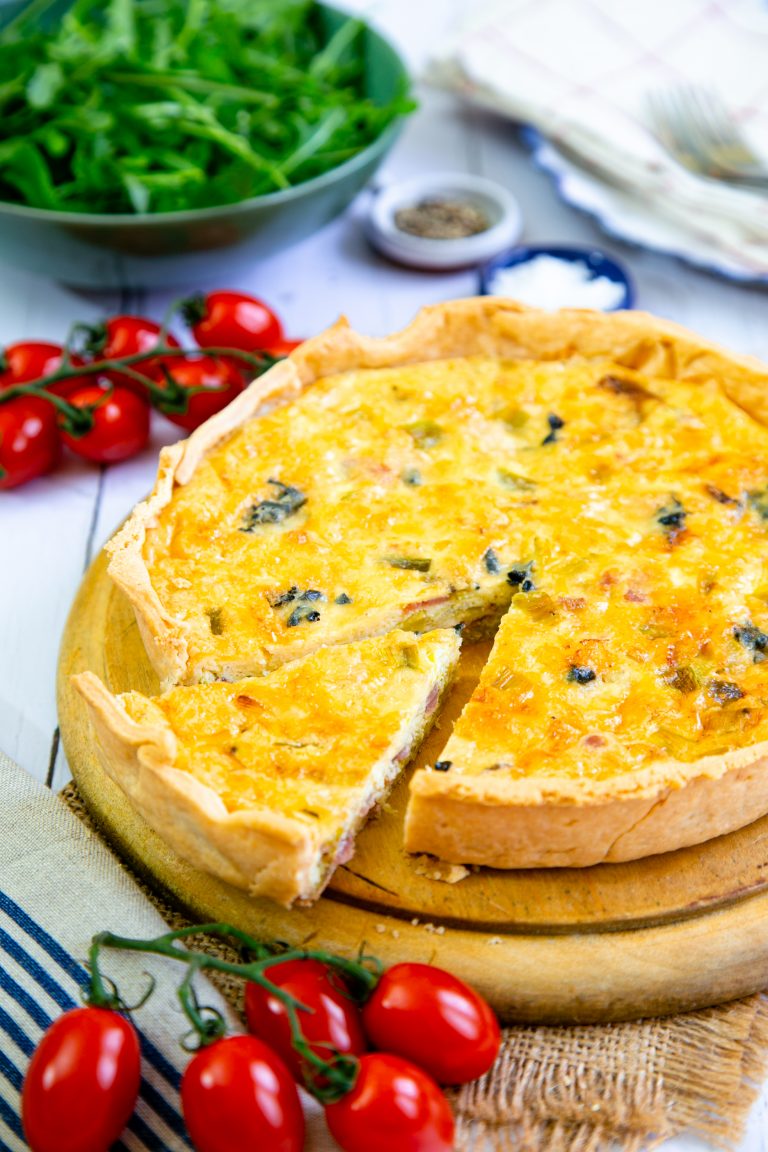 Fuss Free Flavours’ Leek, Bacon and Blue Cheese Quiche British Leeks