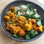 Elly Curshen’s Leek, Squash, Paneer & Coconut Tray Baked Curry
